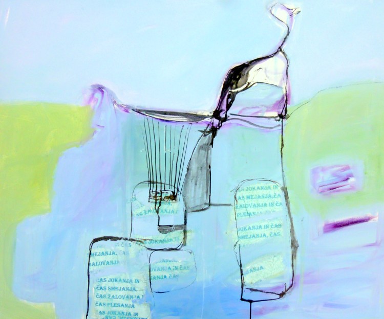 Lachen en huilen, 120 x 100, door Rita Koolstra 