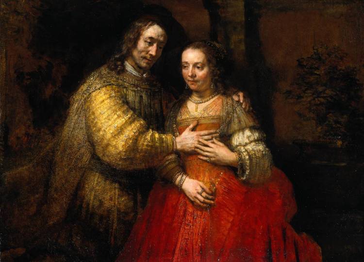 Joods bruidje door Rembrandt.Wereld van Liefde.